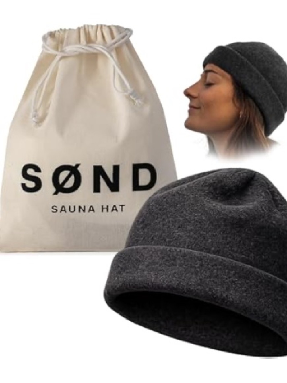 Sauna Hat – Women's Dark Gray Spa Beanie